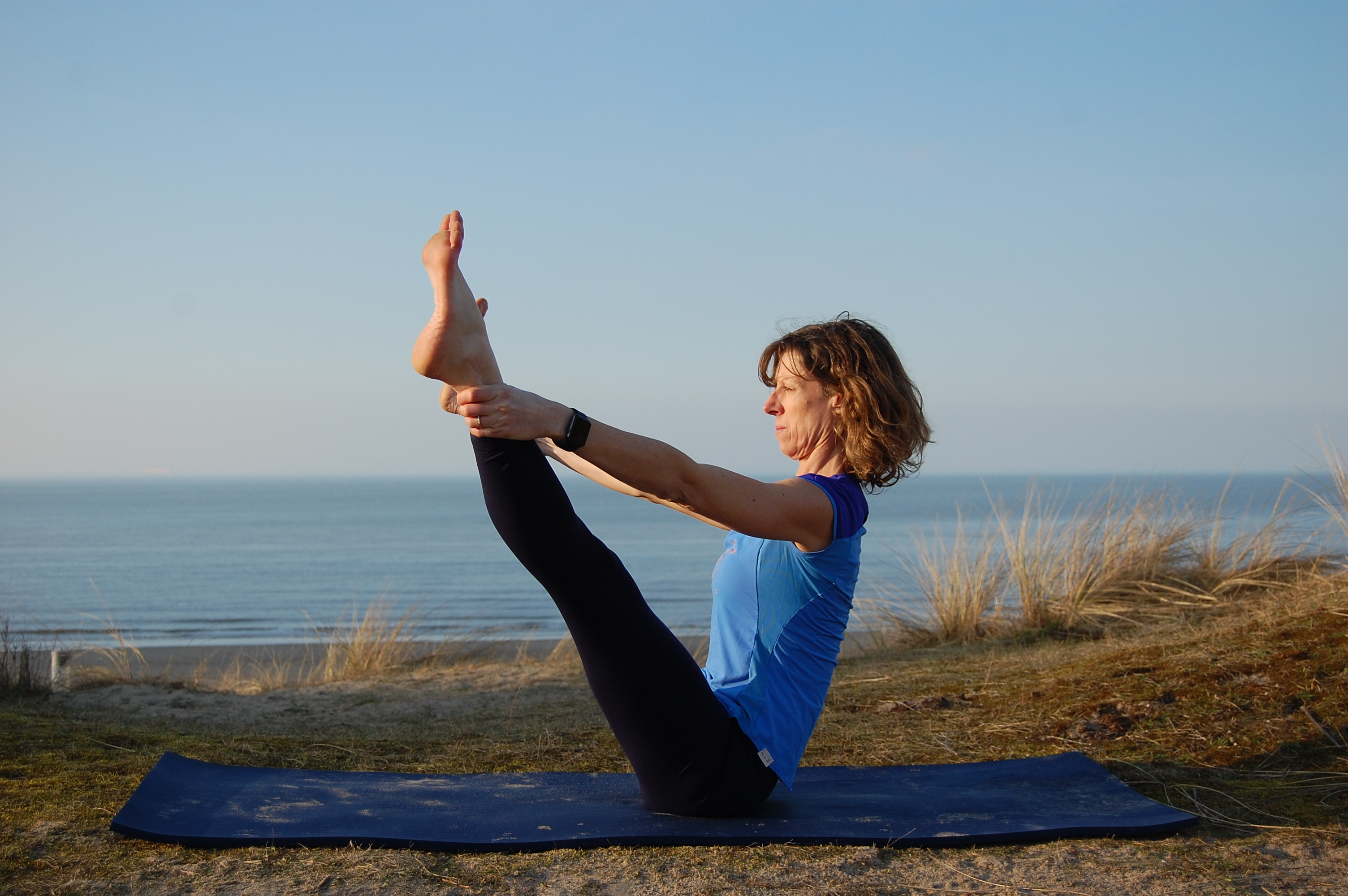 Pilates op het strand
